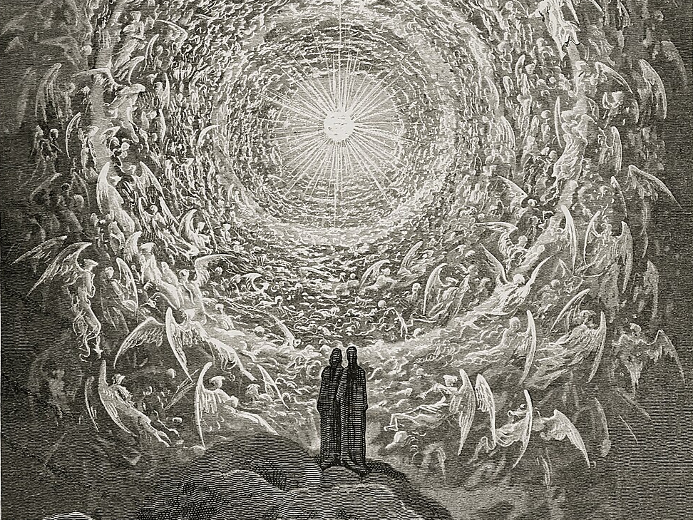 Rosa Celeste: Dante and Beatrice gaze upon the highest Heaven, The Empyrean